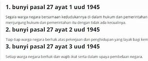 Pasal 27 Sampai Pasal 34 Berisi Tentang Warga Negara